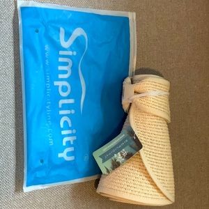 SUN VISOR BRIM STRAW HAT for Women. Foldable & easy to transport. UV protection.